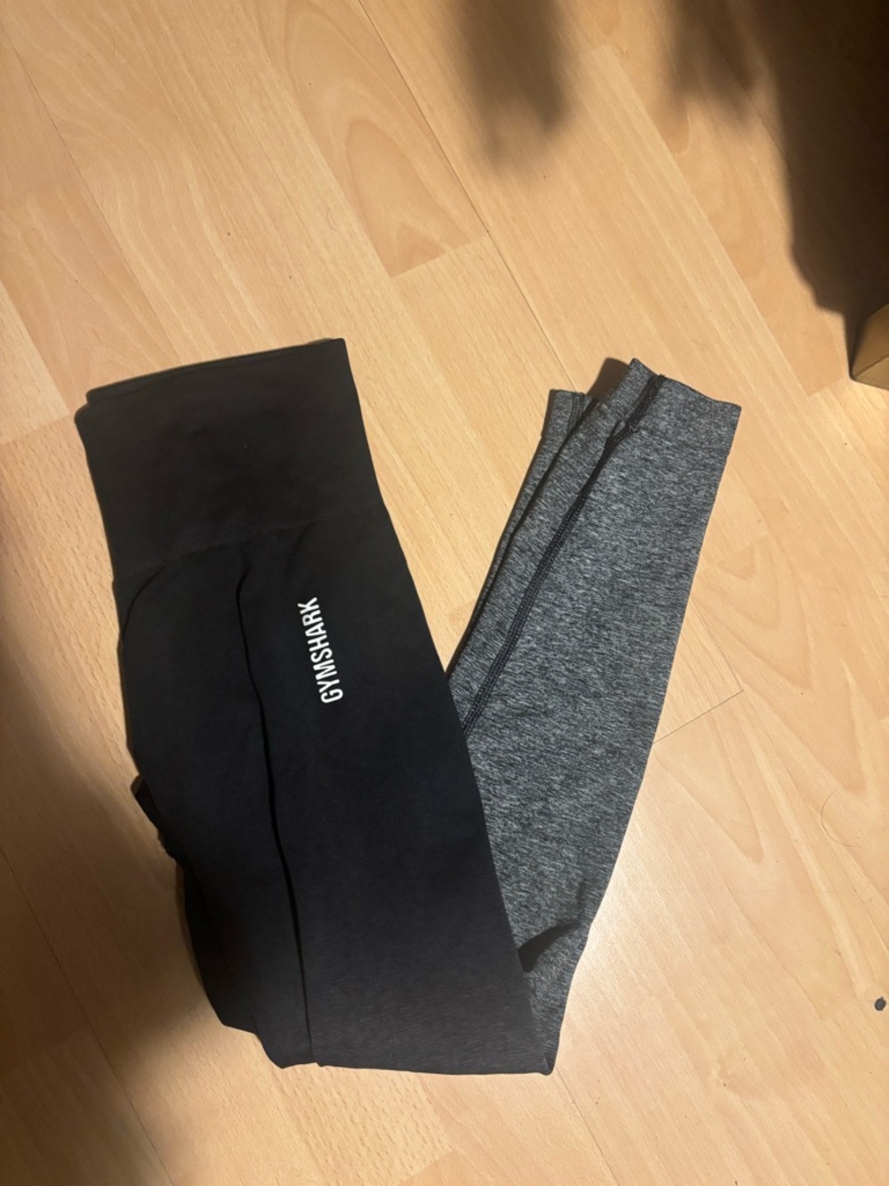 Gymshark Black & Gray Ombré High-Waist Leggings with Hole